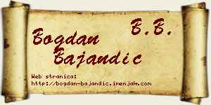 Bogdan Bajandić vizit kartica